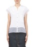 Main View - Click To Enlarge - HELMUT LANG - Organza-panel cotton-silk shirt