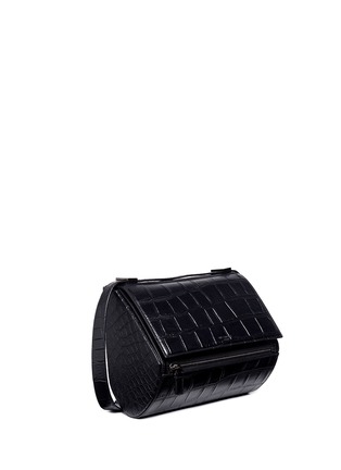 Detail View - Click To Enlarge - GIVENCHY - Pandora Box medium embossed croc leather bag