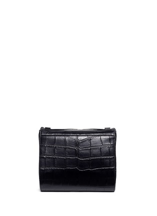 Back View - Click To Enlarge - GIVENCHY - Pandora Box medium embossed croc leather bag