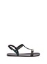 Main View - Click To Enlarge - PROENZA SCHOULER - PS11 iridiscent leather T-strap sandals
