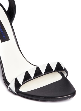 Detail View - Click To Enlarge - PROENZA SCHOULER - Triangle weave leather sandals