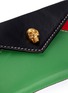 Detail View - Click To Enlarge - ALEXANDER MCQUEEN - Skull envelope leather card holder