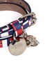 Detail View - Click To Enlarge - ALEXANDER MCQUEEN - Double wrap check leather bracelet