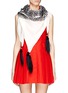 Figure View - Click To Enlarge - ALEXANDER MCQUEEN - Tassel feather print skull scarf