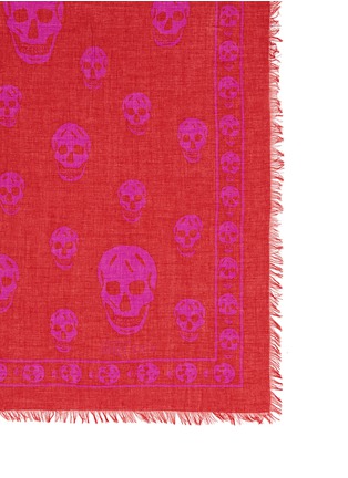 Detail View - Click To Enlarge - ALEXANDER MCQUEEN - Classic silk blend skull scarf