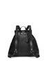 Back View - Click To Enlarge - ALEXANDER MCQUEEN - Skull padlock leather backpack