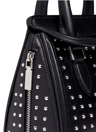 Detail View - Click To Enlarge - ALEXANDER MCQUEEN - 'Heroine' mini stud leather satchel