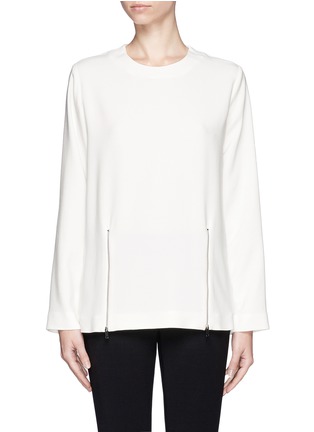 Main View - Click To Enlarge - STELLA MCCARTNEY - Stretch cady double zip top