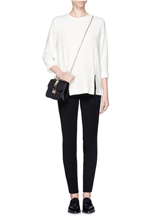 Figure View - Click To Enlarge - STELLA MCCARTNEY - Stretch cady double zip top