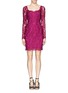 Main View - Click To Enlarge - EMILIO PUCCI - Sheer sleeve guipure lace sheath dress