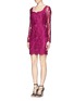 Figure View - Click To Enlarge - EMILIO PUCCI - Sheer sleeve guipure lace sheath dress