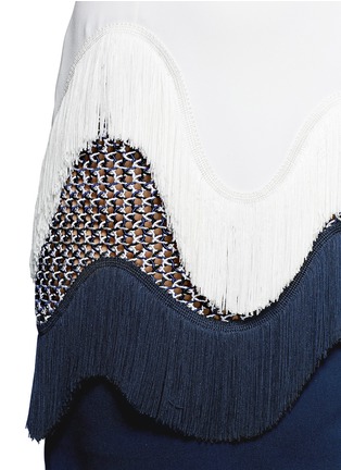 Detail View - Click To Enlarge - STELLA MCCARTNEY - Frill trim and lace shift dress