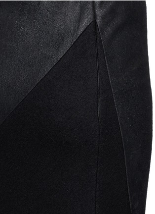 Detail View - Click To Enlarge - HAIDER ACKERMANN - 'Serlupi' asymmetric leather panel skirt 