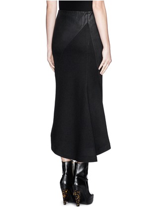 Back View - Click To Enlarge - HAIDER ACKERMANN - 'Serlupi' asymmetric leather panel skirt 