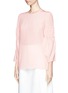 Front View - Click To Enlarge - CHLOÉ - Silk ruffle blouse