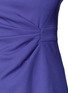 Detail View - Click To Enlarge - ARMANI COLLEZIONI - Asymmetric shirred wool dress