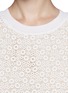 Detail View - Click To Enlarge - CHLOÉ - Eyelet guipure lace front knit top