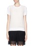 Main View - Click To Enlarge - CHLOÉ - Eyelet guipure lace front knit top
