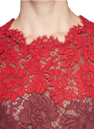 Detail View - Click To Enlarge - VALENTINO GARAVANI - Tri-colour guipure lace top