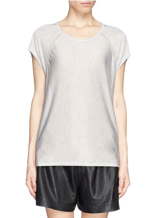 Main View - Click To Enlarge - VINCE - Mesh insert jersey top