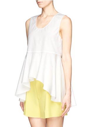 Front View - Click To Enlarge - CHLOÉ - Waterfall ruffle peplum top