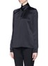 Front View - Click To Enlarge - JASON WU - Textured silk metal clasp shirt