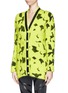 Front View - Click To Enlarge - KENZO - Textured graphic oversize cardigan