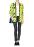 Figure View - Click To Enlarge - KENZO - Textured graphic oversize cardigan
