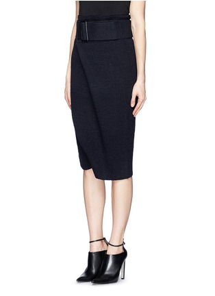 Front View - Click To Enlarge - TOGA ARCHIVES - Asymmetric drape wool knit pants