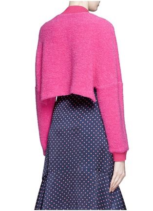 Back View - Click To Enlarge - THAKOON - Twist front neckline textured sweater 