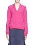 Main View - Click To Enlarge - THAKOON - Twist front neckline textured sweater 