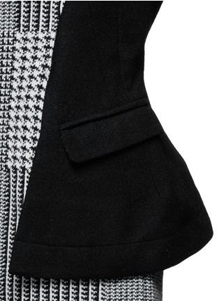 Detail View - Click To Enlarge - SACAI - Felt blazer panel houndstooth knit dress