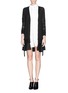 Figure View - Click To Enlarge - NEIL BARRETT - Pleated hem insert cardigan 