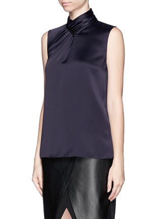Front View - Click To Enlarge - JASON WU - Pleat neck silk blouse