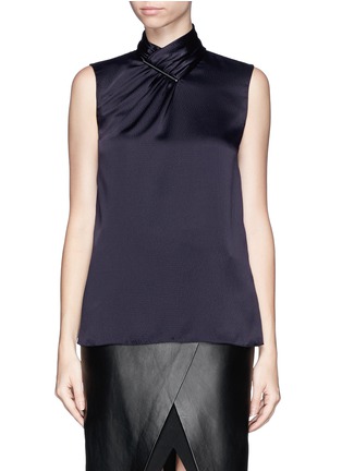 Main View - Click To Enlarge - JASON WU - Pleat neck silk blouse
