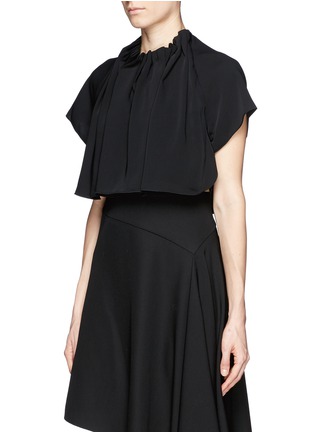 Front View - Click To Enlarge - ELLERY - 'Seashell' gathered neck crepe top