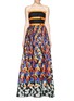 Main View - Click To Enlarge - PETER PILOTTO - 'Freya' strapless floral print maxi dress