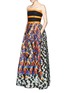 Figure View - Click To Enlarge - PETER PILOTTO - 'Freya' strapless floral print maxi dress