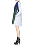 Figure View - Click To Enlarge - SACAI - Wool cable knit panel poplin shirt dress