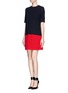 Figure View - Click To Enlarge - VICTORIA, VICTORIA BECKHAM - Double layer wool crepe dress