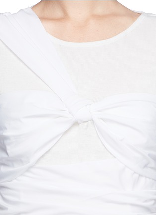 Detail View - Click To Enlarge - THAKOON - Cotton poplin wrap shirt top