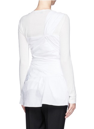 Back View - Click To Enlarge - THAKOON - Cotton poplin wrap shirt top