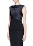 Front View - Click To Enlarge - JASON WU - Cowl neck satin panel jersey top