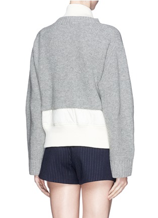 Back View - Click To Enlarge - SACAI - Windbreaker front zip up cardigan