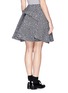 Back View - Click To Enlarge - KENZO - Double layer zigzag print flare skirt
