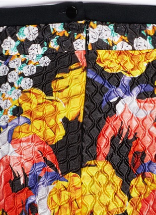 Detail View - Click To Enlarge - PETER PILOTTO - Waffle floral print skirt
