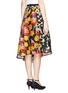 Back View - Click To Enlarge - PETER PILOTTO - Waffle floral print skirt
