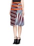 Front View - Click To Enlarge - PETER PILOTTO - Asymmetric tweed flap A-line print skirt
