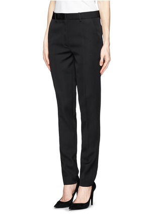Front View - Click To Enlarge - VICTORIA BECKHAM - Barathea zip cuff tailored pants