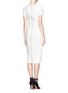 Back View - Click To Enlarge - VICTORIA BECKHAM - Abstract graphic double crepe sheath dress